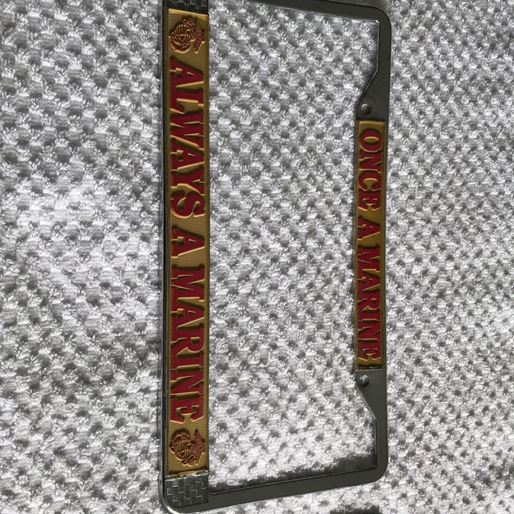 Two US MARINE CORPS LICENSE PLATES